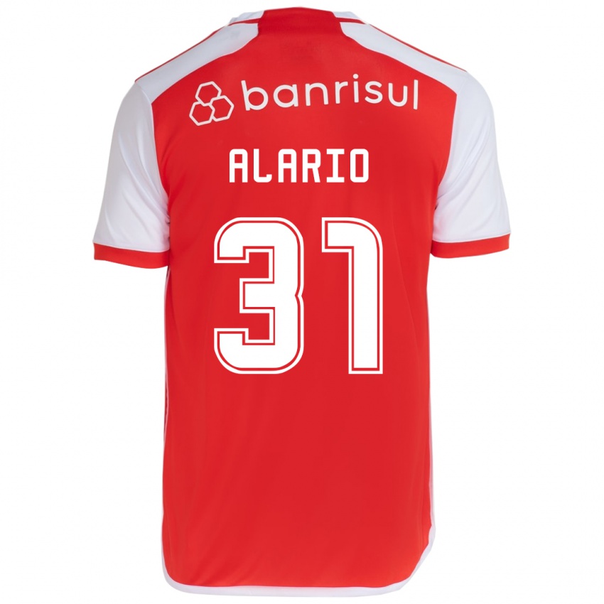 Bambino Maglia Lucas Alario #31 Rosso Bianco Kit Gara Home 2024/25 Maglietta