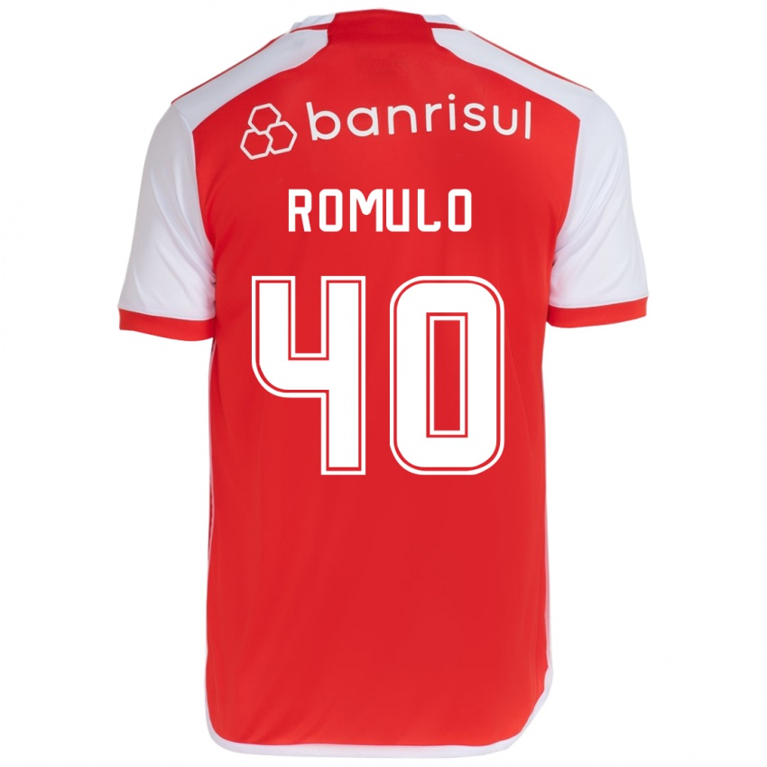 Bambino Maglia Rômulo #40 Rosso Bianco Kit Gara Home 2024/25 Maglietta