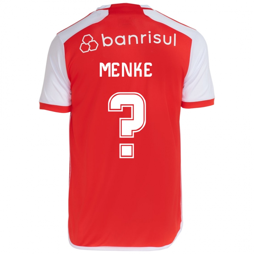 Bambino Maglia Henrique Menke #0 Rosso Bianco Kit Gara Home 2024/25 Maglietta