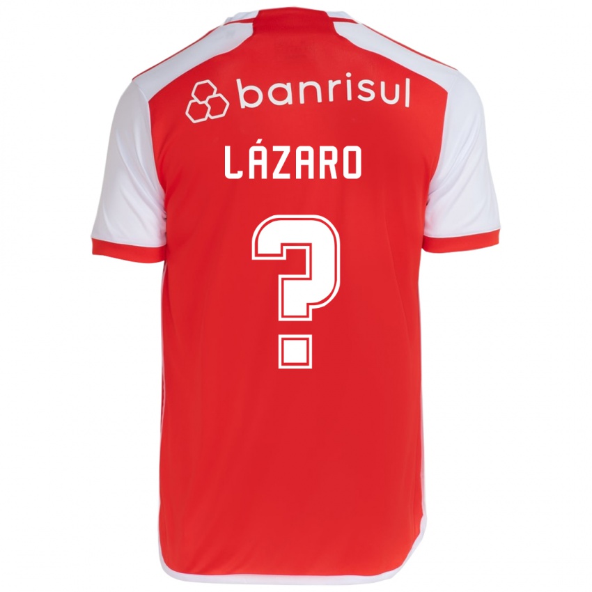 Bambino Maglia Lázaro #0 Rosso Bianco Kit Gara Home 2024/25 Maglietta