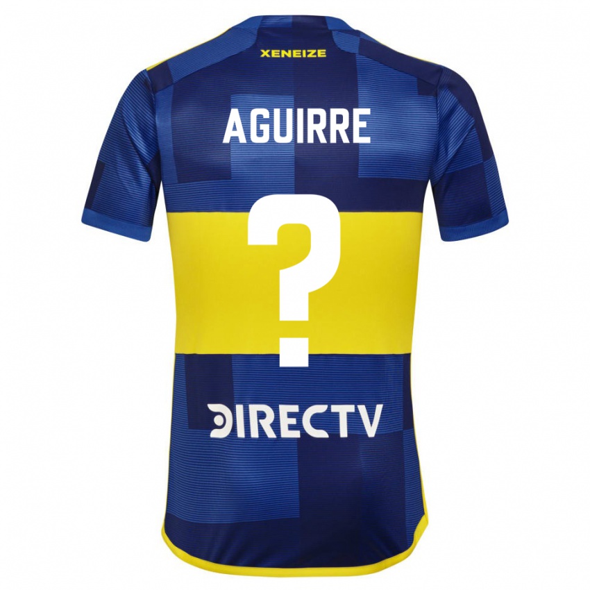 Bambino Maglia Brian Aguirre #0 Blu Giallo Kit Gara Home 2024/25 Maglietta