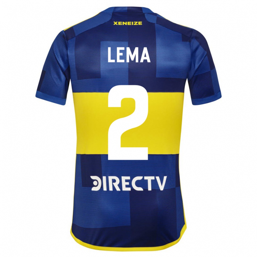 Bambino Maglia Cristian Lema #2 Blu Giallo Kit Gara Home 2024/25 Maglietta