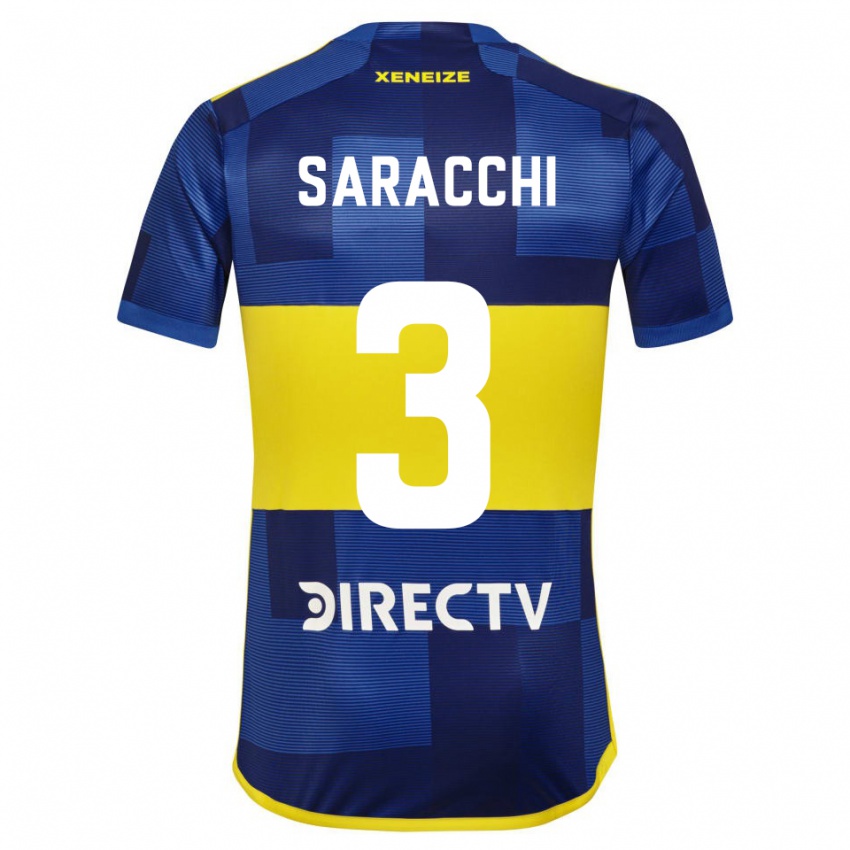 Bambino Maglia Marcelo Saracchi #3 Blu Giallo Kit Gara Home 2024/25 Maglietta