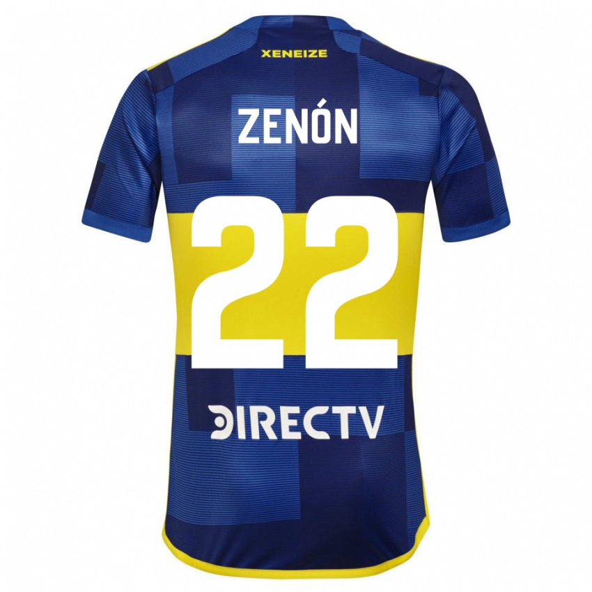 Bambino Maglia Kevin Zenón #22 Blu Giallo Kit Gara Home 2024/25 Maglietta