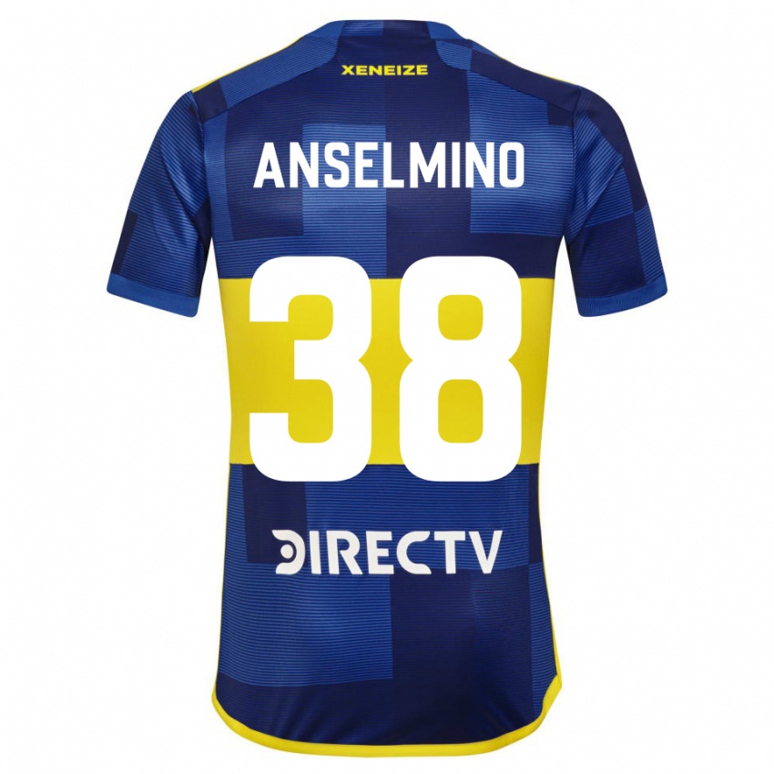 Bambino Maglia Aarón Anselmino #38 Blu Giallo Kit Gara Home 2024/25 Maglietta