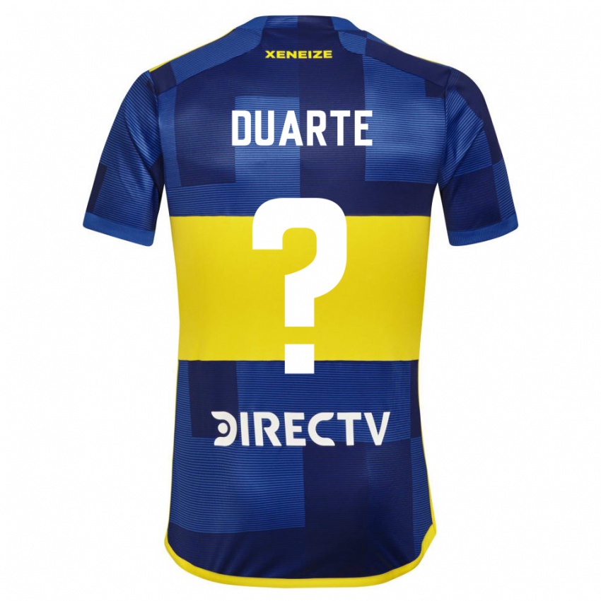 Bambino Maglia Kevin Duarte #0 Blu Giallo Kit Gara Home 2024/25 Maglietta