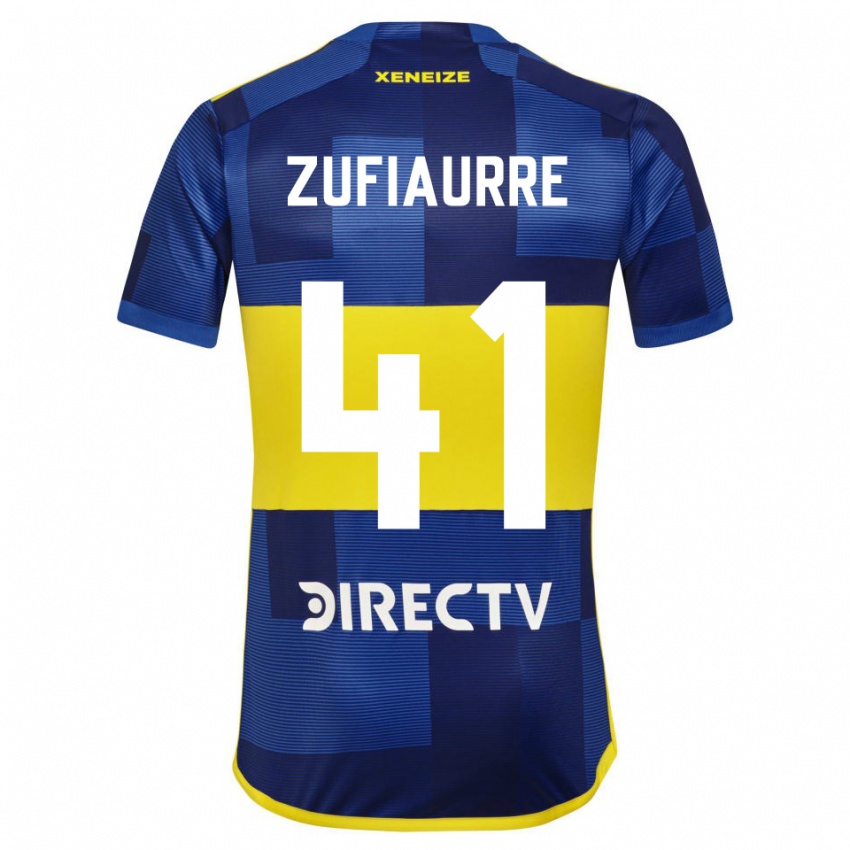 Bambino Maglia Iker Zufiaurre #41 Blu Giallo Kit Gara Home 2024/25 Maglietta