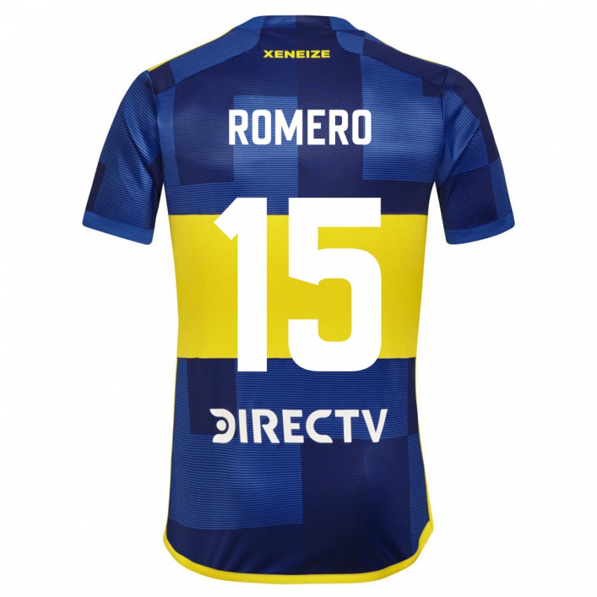 Bambino Maglia Alejo Romero #15 Blu Giallo Kit Gara Home 2024/25 Maglietta