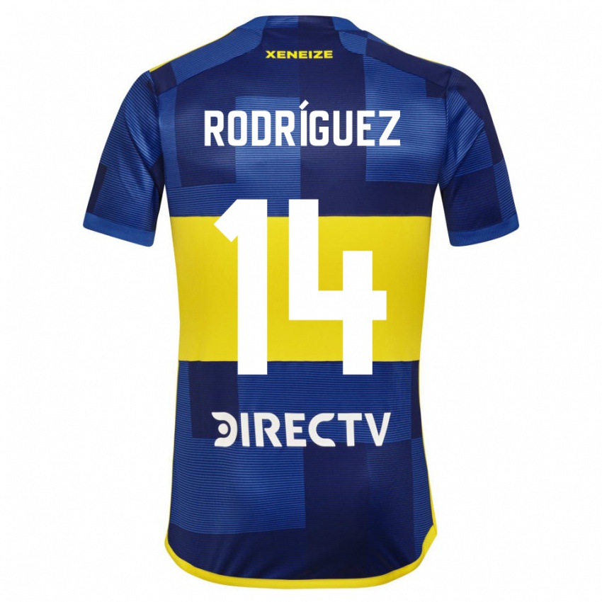 Bambino Maglia Isaías Rodríguez #14 Blu Giallo Kit Gara Home 2024/25 Maglietta