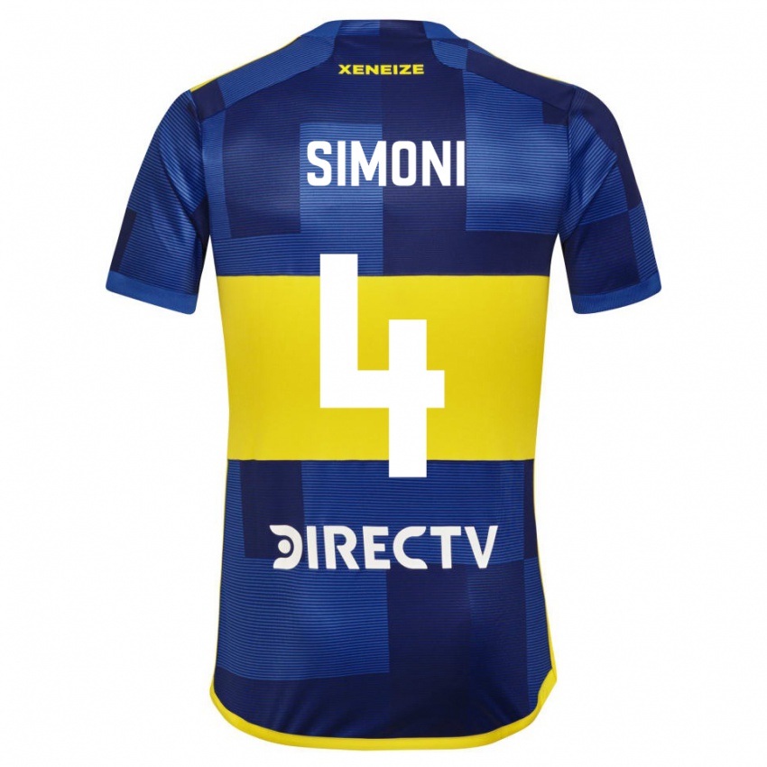 Bambino Maglia Tiago Simoni #4 Blu Giallo Kit Gara Home 2024/25 Maglietta