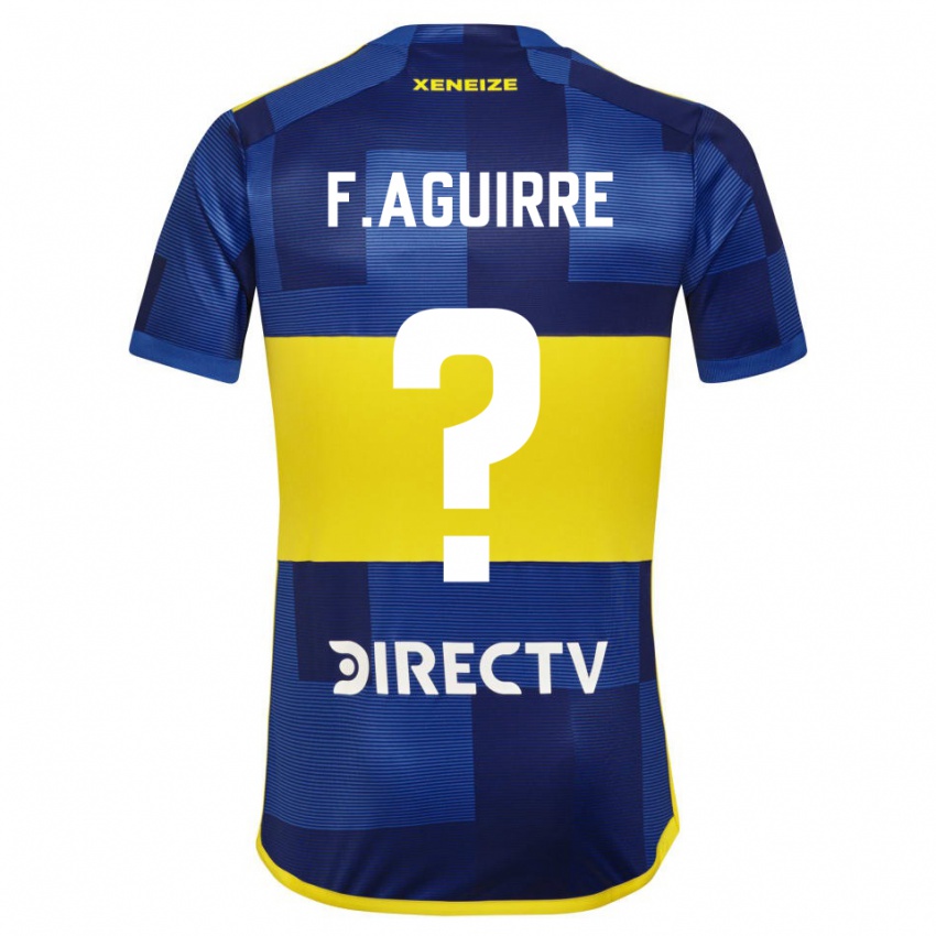 Bambino Maglia Federico Aguirre #0 Blu Giallo Kit Gara Home 2024/25 Maglietta