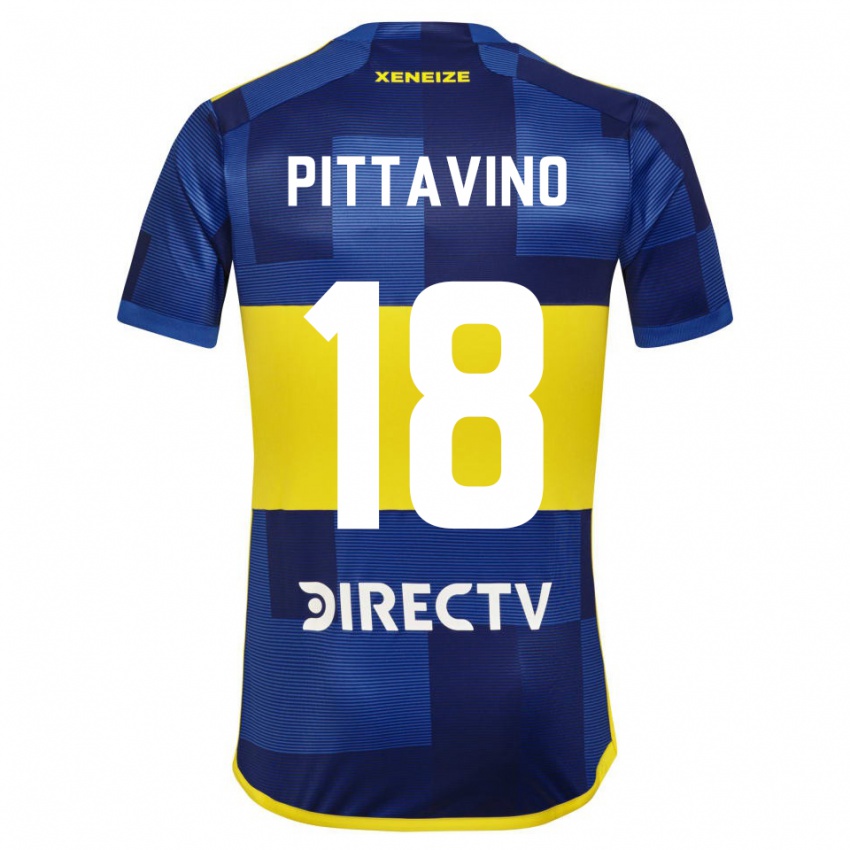 Bambino Maglia Rodrigo Pittavino #18 Blu Giallo Kit Gara Home 2024/25 Maglietta