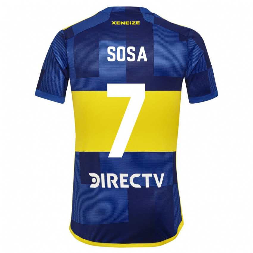 Bambino Maglia Elián Sosa #7 Blu Giallo Kit Gara Home 2024/25 Maglietta