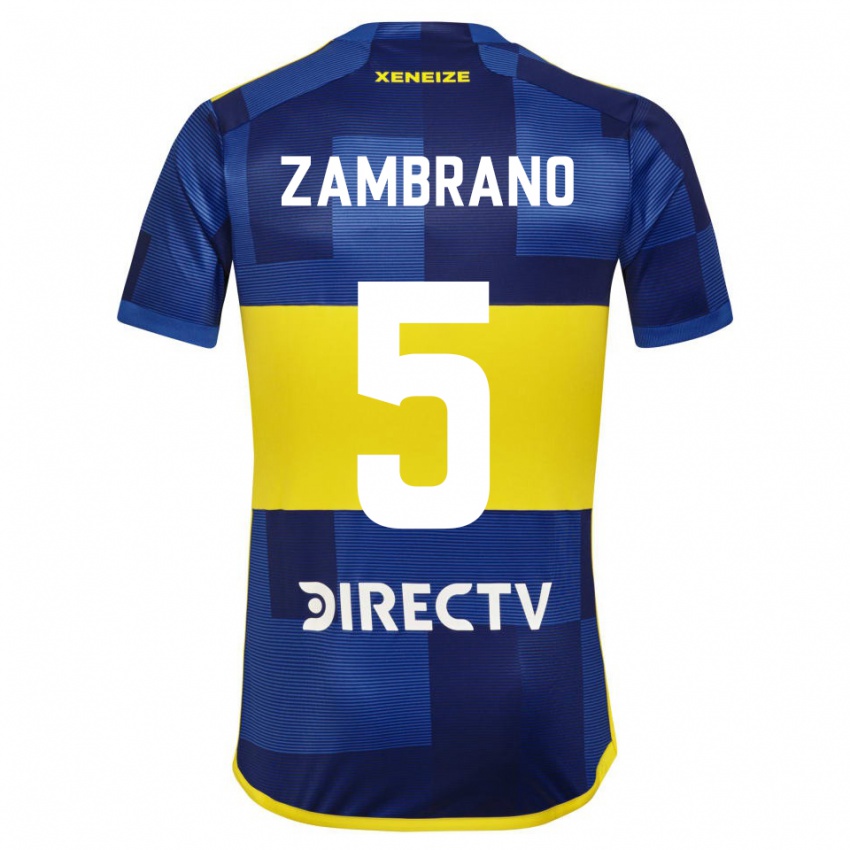 Bambino Maglia Carlos Zambrano #5 Blu Giallo Kit Gara Home 2024/25 Maglietta