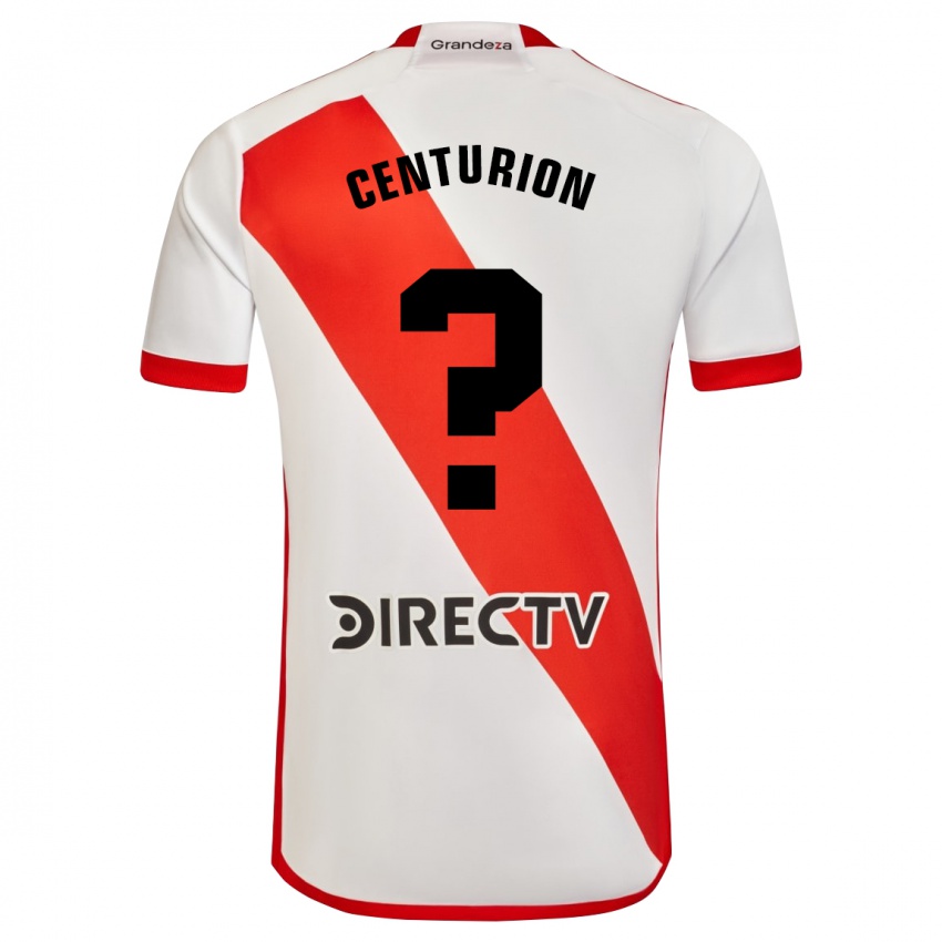 Bambino Maglia Ezequiel Centurión #0 Bianco Rosso Kit Gara Home 2024/25 Maglietta