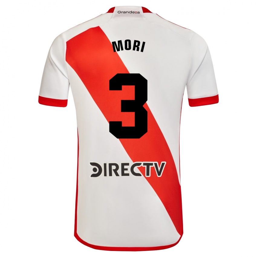 Bambino Maglia Ramiro Funes Mori #3 Bianco Rosso Kit Gara Home 2024/25 Maglietta