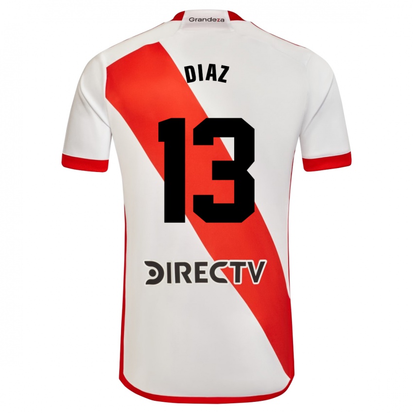 Bambino Maglia Enzo Díaz #13 Bianco Rosso Kit Gara Home 2024/25 Maglietta