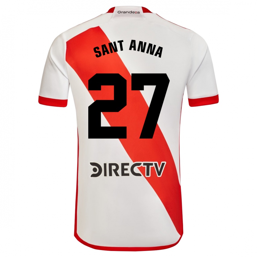 Bambino Maglia Agustín Sant Anna #27 Bianco Rosso Kit Gara Home 2024/25 Maglietta