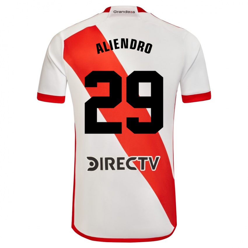 Bambino Maglia Rodrigo Aliendro #29 Bianco Rosso Kit Gara Home 2024/25 Maglietta