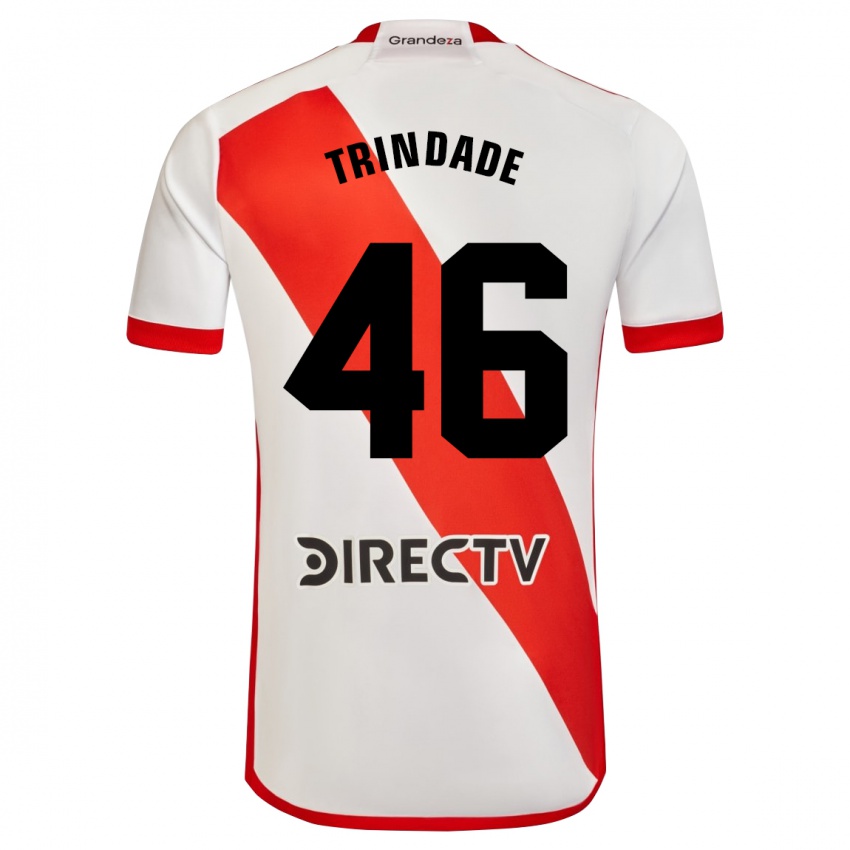 Bambino Maglia Gonzalo Trindade #46 Bianco Rosso Kit Gara Home 2024/25 Maglietta