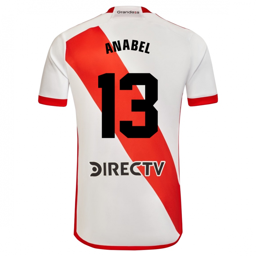 Bambino Maglia Giuliana Anabel González Ranzuglia #13 Bianco Rosso Kit Gara Home 2024/25 Maglietta