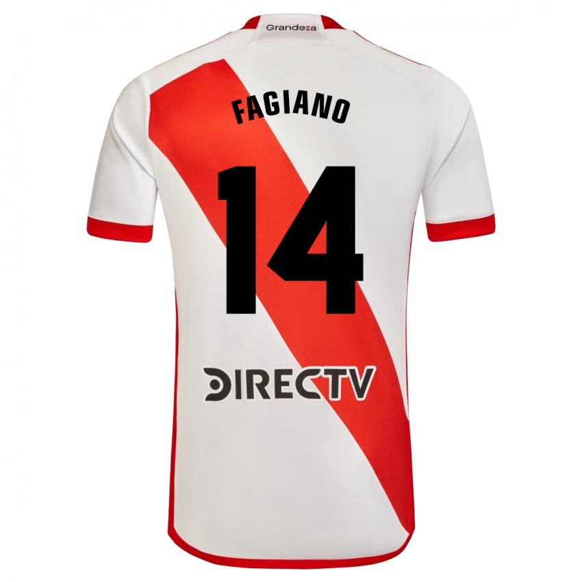 Bambino Maglia Paloma Fagiano #14 Bianco Rosso Kit Gara Home 2024/25 Maglietta