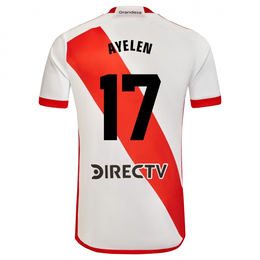 Bambino Maglia Stephanie Ayelén Melgarejo #17 Bianco Rosso Kit Gara Home 2024/25 Maglietta