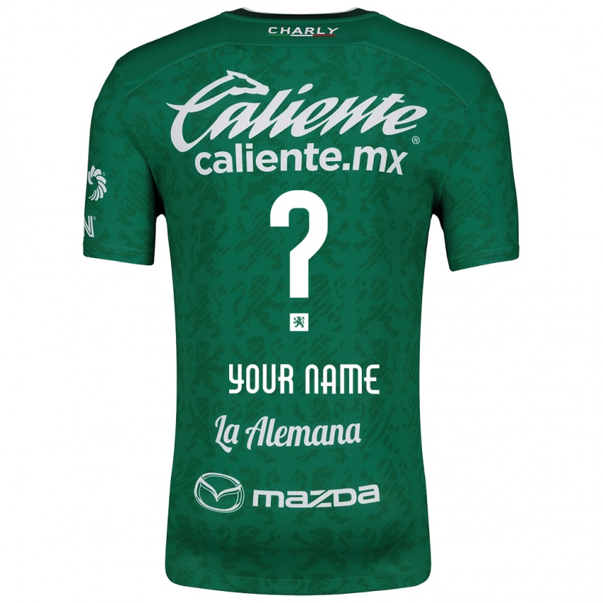 Bambino Maglia Il Tuo Nome #0 Verde Bianco Kit Gara Home 2024/25 Maglietta