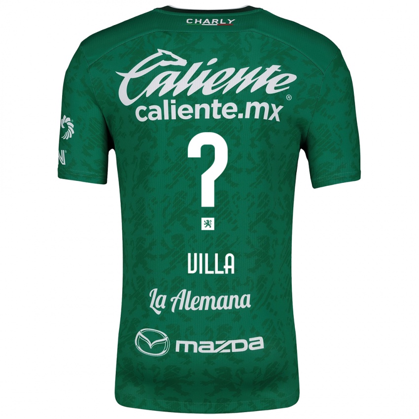 Bambino Maglia Óscar Villa #0 Verde Bianco Kit Gara Home 2024/25 Maglietta