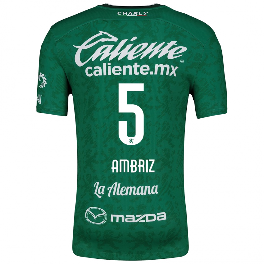 Bambino Maglia Fidel Ambríz #5 Verde Bianco Kit Gara Home 2024/25 Maglietta