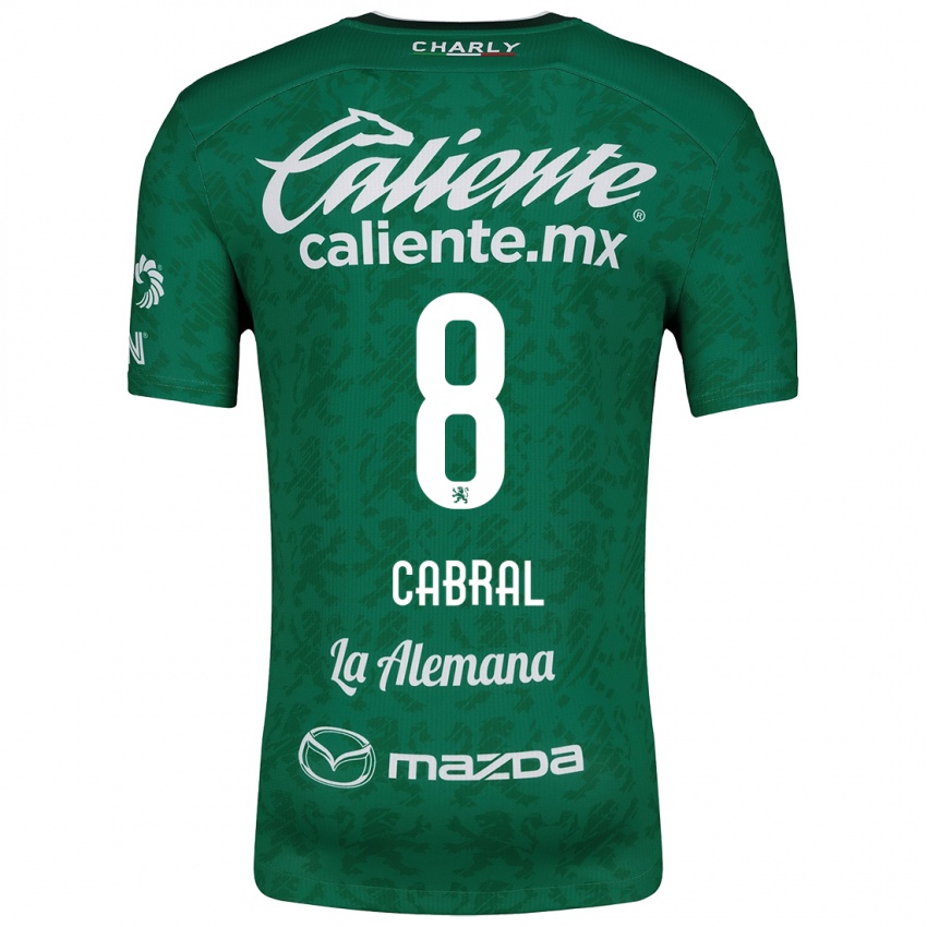 Bambino Maglia Luciano Cabral #8 Verde Bianco Kit Gara Home 2024/25 Maglietta