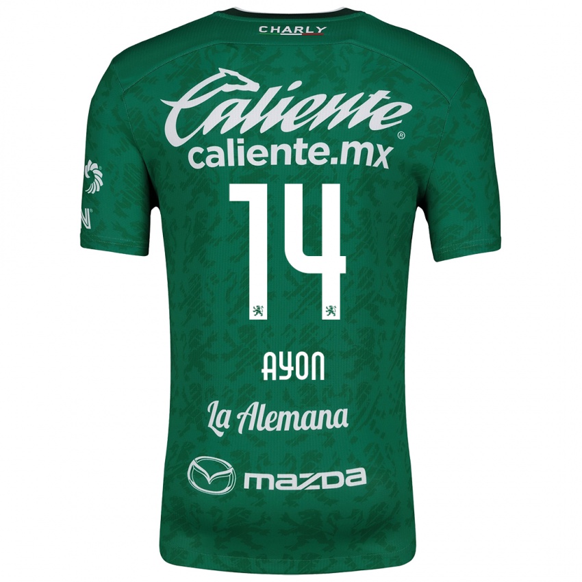 Bambino Maglia Ettson Ayón #14 Verde Bianco Kit Gara Home 2024/25 Maglietta