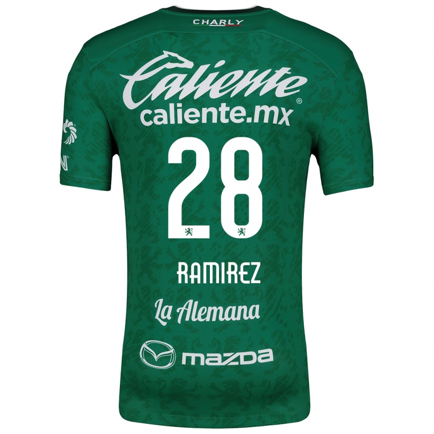 Bambino Maglia David Ramírez #28 Verde Bianco Kit Gara Home 2024/25 Maglietta