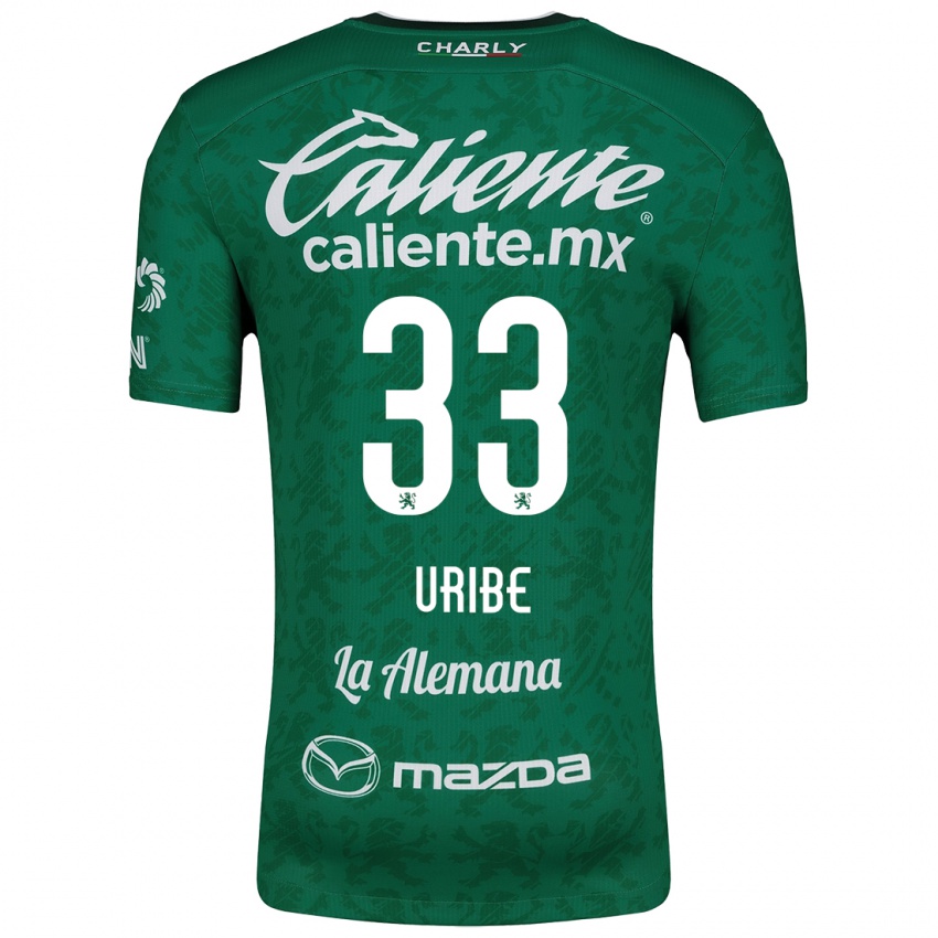 Bambino Maglia Héctor Uribe #33 Verde Bianco Kit Gara Home 2024/25 Maglietta