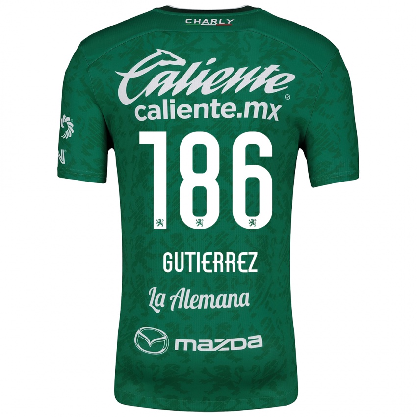 Bambino Maglia Alan Gutiérrez #186 Verde Bianco Kit Gara Home 2024/25 Maglietta