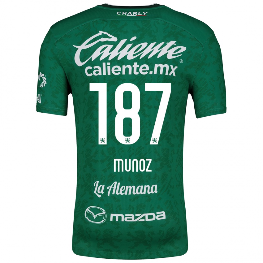 Bambino Maglia Diego Muñoz #187 Verde Bianco Kit Gara Home 2024/25 Maglietta