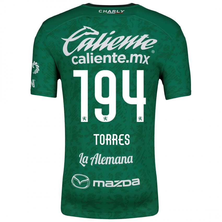 Bambino Maglia Erick Torres #194 Verde Bianco Kit Gara Home 2024/25 Maglietta