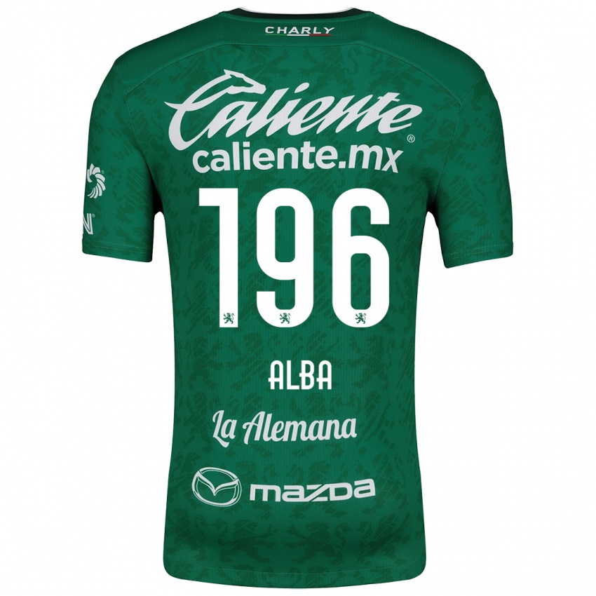 Bambino Maglia Óscar Alba #196 Verde Bianco Kit Gara Home 2024/25 Maglietta