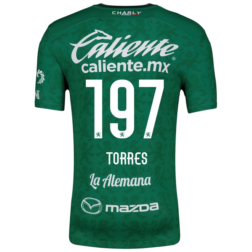 Bambino Maglia Erick Torres #197 Verde Bianco Kit Gara Home 2024/25 Maglietta