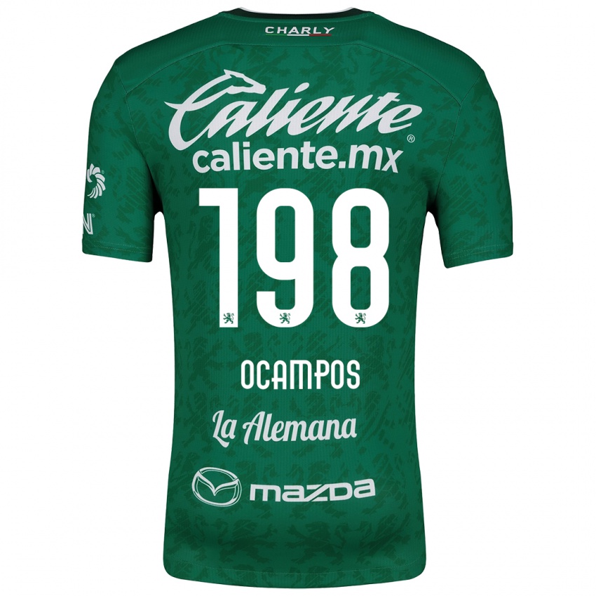 Bambino Maglia Omar Ocampos #198 Verde Bianco Kit Gara Home 2024/25 Maglietta