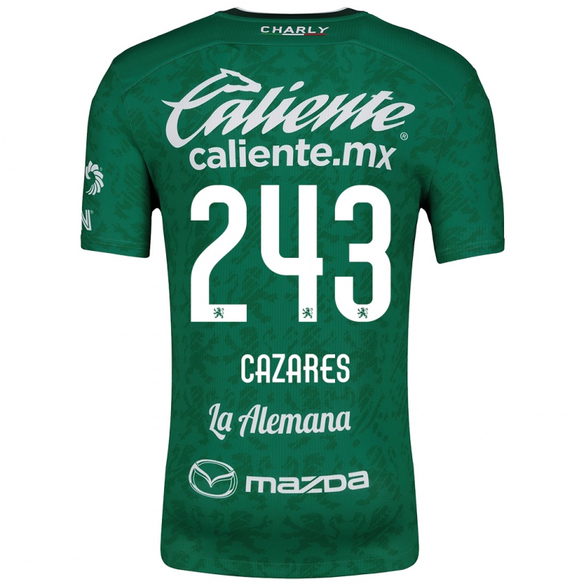 Bambino Maglia Juan Cázares #243 Verde Bianco Kit Gara Home 2024/25 Maglietta