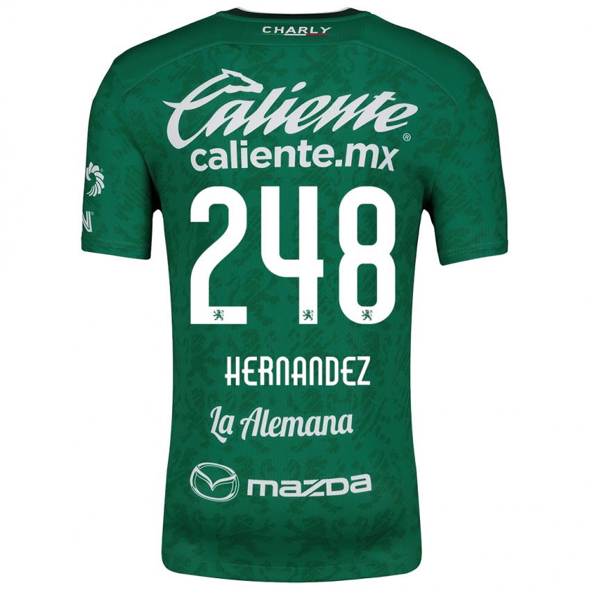 Bambino Maglia Fernando Hernández #248 Verde Bianco Kit Gara Home 2024/25 Maglietta