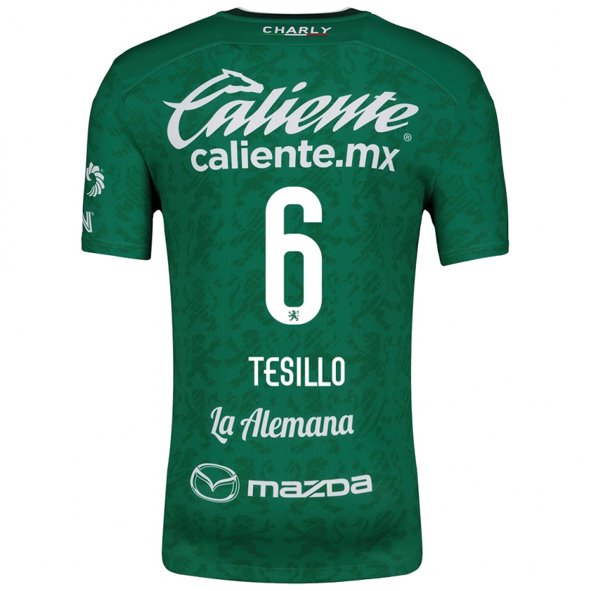 Bambino Maglia William Tesillo #6 Verde Bianco Kit Gara Home 2024/25 Maglietta