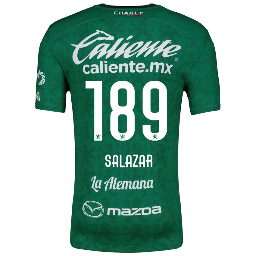 Bambino Maglia José Salazar #189 Verde Bianco Kit Gara Home 2024/25 Maglietta