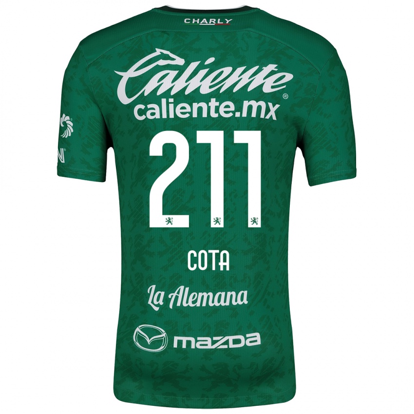 Bambino Maglia Luis Cota #211 Verde Bianco Kit Gara Home 2024/25 Maglietta