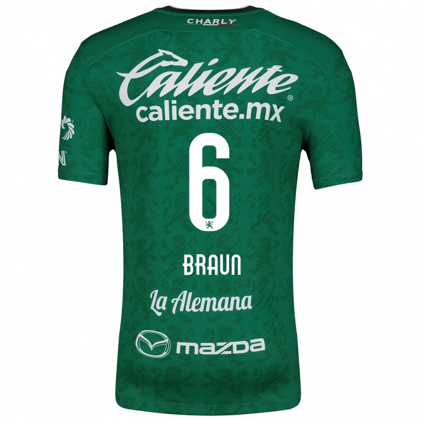 Bambino Maglia Sophia Braun #6 Verde Bianco Kit Gara Home 2024/25 Maglietta