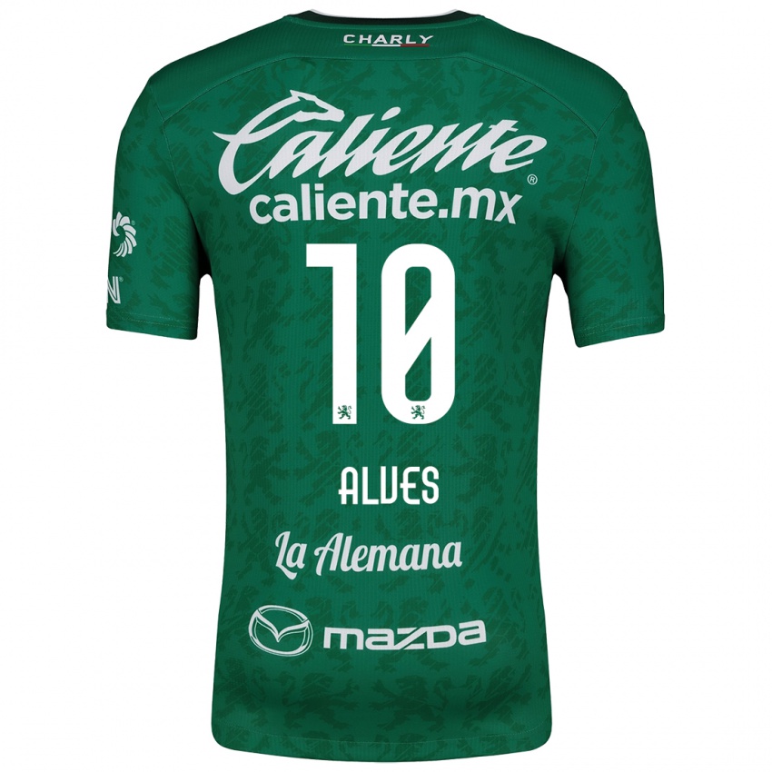 Bambino Maglia Maria Alves #10 Verde Bianco Kit Gara Home 2024/25 Maglietta