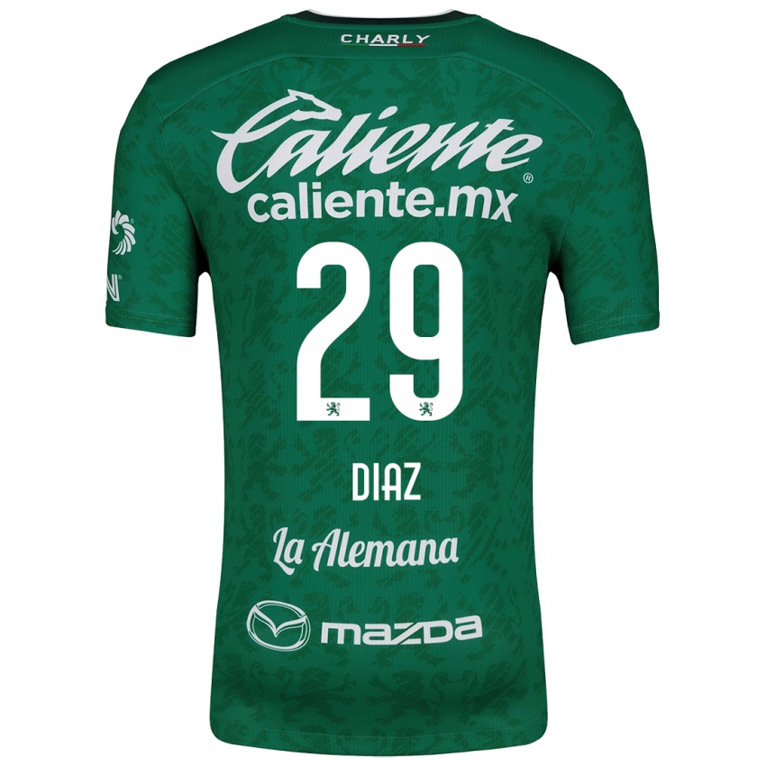 Bambino Maglia Kenia Díaz #29 Verde Bianco Kit Gara Home 2024/25 Maglietta