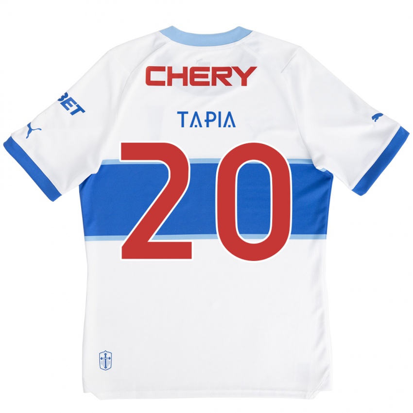 Bambino Maglia Gonzalo Tapia #20 Bianco Blu Kit Gara Home 2024/25 Maglietta