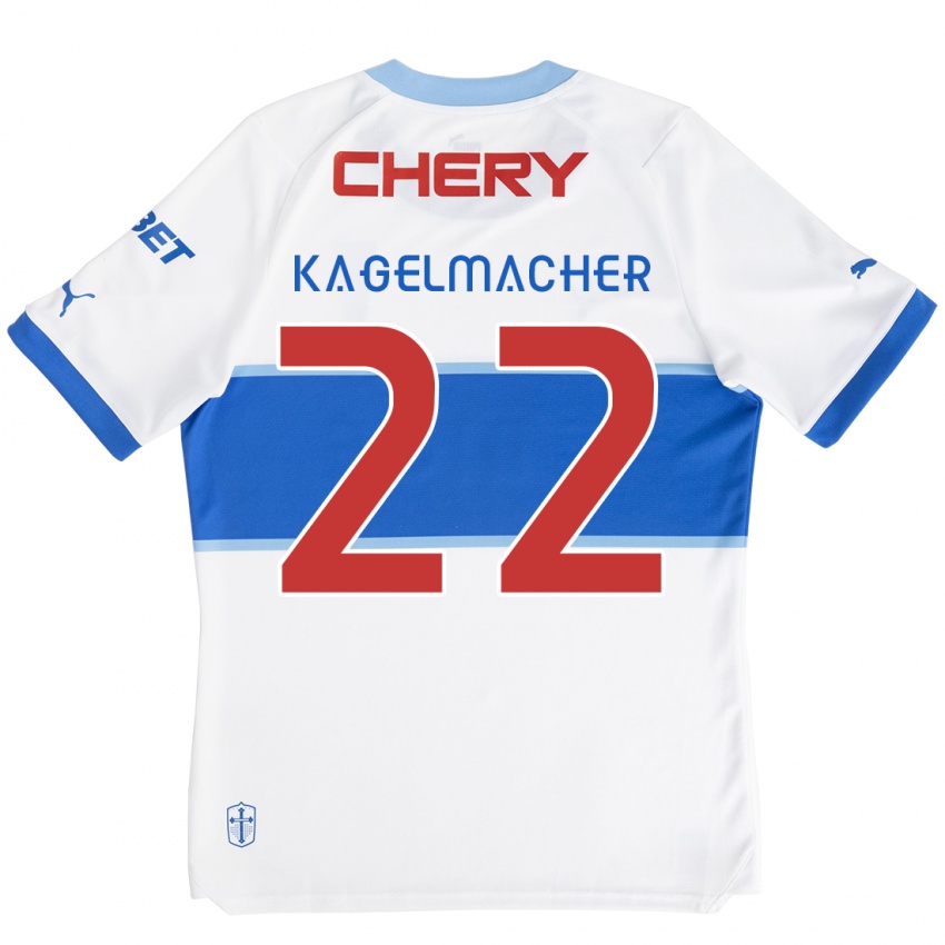 Bambino Maglia Gary Kagelmacher #22 Bianco Blu Kit Gara Home 2024/25 Maglietta